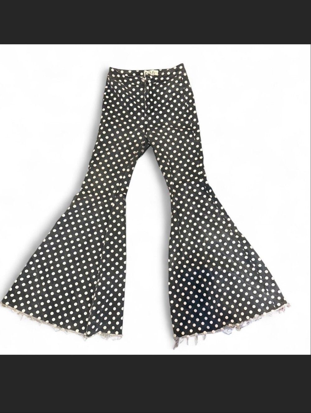 DISO!! FREE PEOPLE POLKADOT FLOAT ON FLARE PANTS